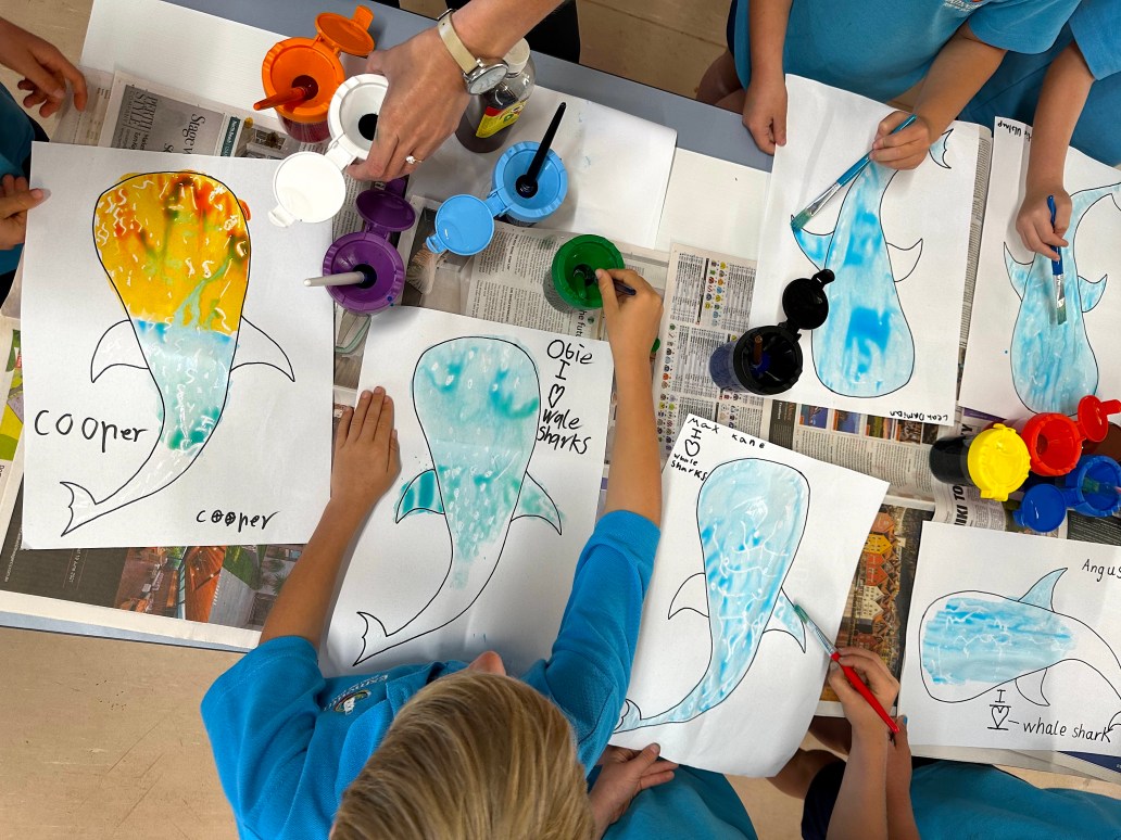 Exmouth DHS_Whale shark paintings_DrSuzie Starfish2023
